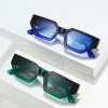 2023 Cross-border new retro men's sunglasses, European and American fashion women's trendy square street style narrow-framed sunglasses Specification image